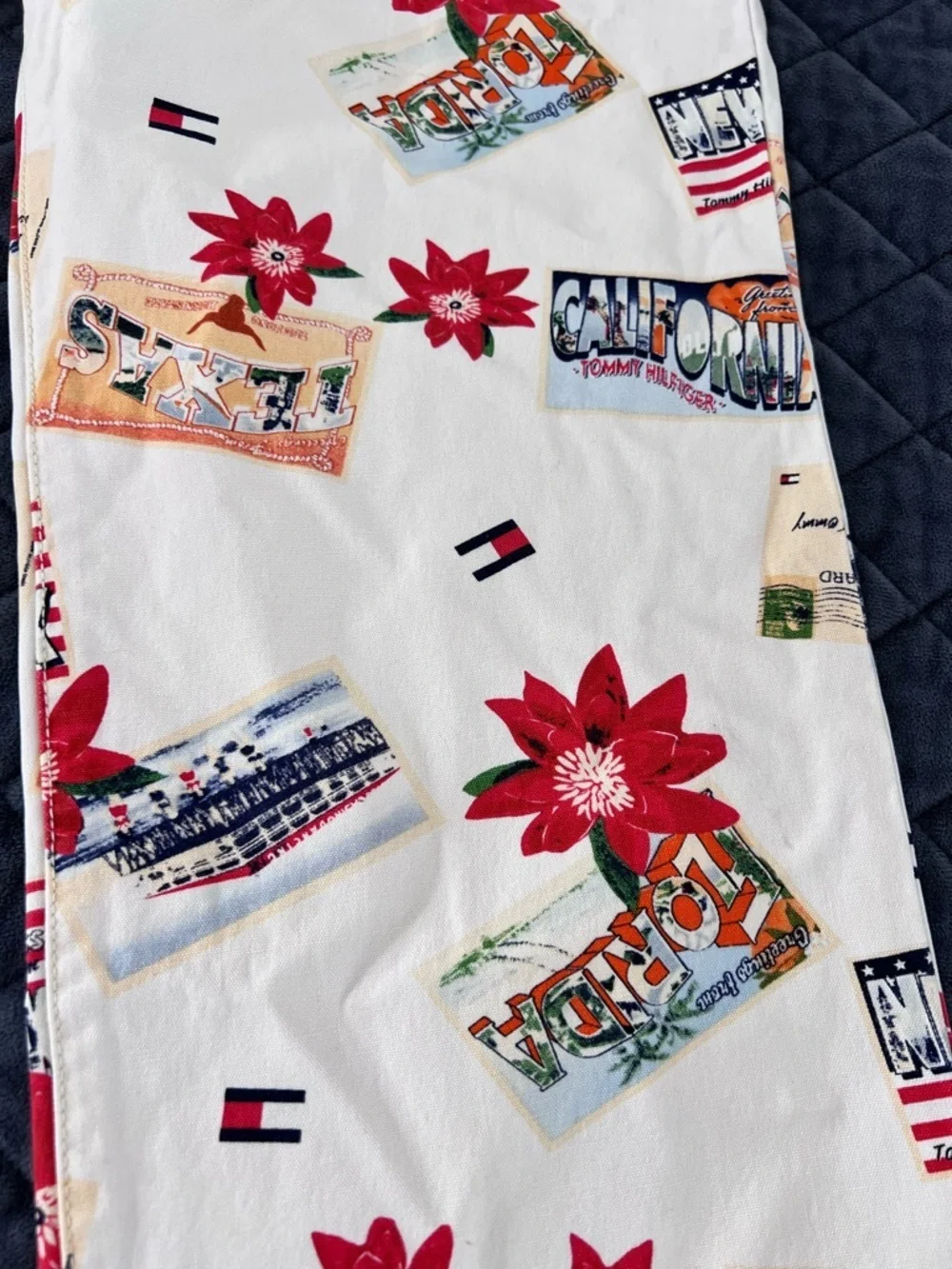 Tommy Hilfiger Postcard Pants Women Jeans Size 12 Travel Crop Texas California